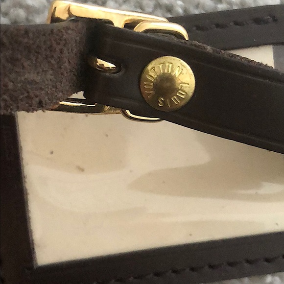 Authentic Brown Louis Vuitton luggage tag - Picture 2 of 5